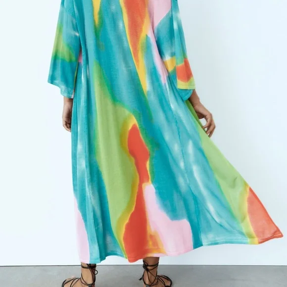 Zara limited edition fun printed kimono - Picture 4 of 7